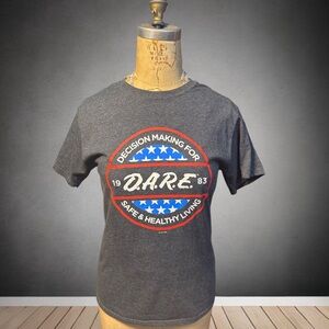 90s Gray Graphic DARE T-Shirt